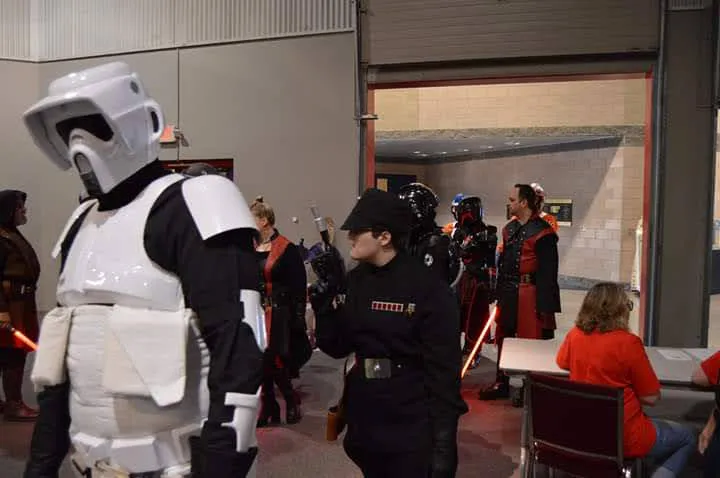 Full Imperial Scout Trooper costume at an event